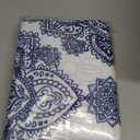 PHF Ultra Soft Paisley Duvet Cover King Size, Printed Bedding Set 3 Pieces, Comfy Farmhouse Pattern Duvet Cover Set with 2 Pillow Shams, Zipper Closure and 8 Ties, 104"x90", Royal Blue & White