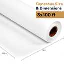 Lock Cowboy Butchers Paper Roll - 36x1200 Inches - Versatile Food Wrapping, Smoking, and Craft Paper - Ultra Durable - Moisture-Resistant - Ideal for BBQ, Deli and Art Projects - White, 3x100 ft