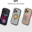 iFace Reflection Designed for iPhone 13 Pro Max (6.7")  Cute Shockproof Hybrid [9H Tempered Glass + Bumper] Wireless Charging Compatible Clear Case - Beige