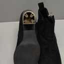 Rilista Ankle Boots for Women Chunky Block Heel Side Zipper Pointd Toe Suede Fall Winter Bootie Shoes (6.5, Black)