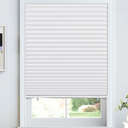 LazBlinds No Tools No Drill Cordless Lift Cut to Size Pleated Paper Blinds for Windows, Light Filtering Clip On Self Adhesive Temporary Window Blinds for Home(36" W x 72" H x 6 Pack, White)