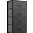 YITAHOME Storage Tower with 4 Drawers - Fabric Dresser, Organizer Unit for Bedroom, Living Room & Dresser with 4 Drawers - Storage Tower Unit, Fabric Dresser for Bedroom, Living Room