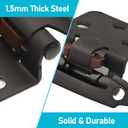 Black Matte Cabinet Hinges 1/2 inch Overlay,40 Pack 20 Pairs Kitchen Cabinet Self Closing Door Hinges, Black Face Mount Cabinet Hardware