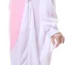 RANRNAR Adult Onesie Pajamas,Halloween Animal Costume,Cosplay Christmas Sleepwear Jumpsuit onesie for women (White, S)