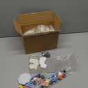 Simgoing 24 Pcs Ready to Paint Ceramic Monster Truck Ornaments Unpainted DIY Ceramic Painting Kit with 24 Acrylic Paints 4 Paint Brushes 2 Palettes for Kids Paintable Figurines for Adults Crafts