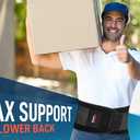 FEATOL Back Brace Support Belt-Lumbar Support Back Brace for Back Pain, Sciatica, Scoliosis, Herniated Disc Adjustable Support Straps-Lower Back Brace with Removable Lumbar Pad for Men & Women (XL)