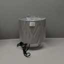 Simple Designs LT2064-SMG Smoke Gray Glass Table Lamp with Gray Fabric Shade