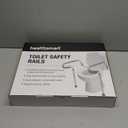 HealthSmart Adjustable Toilet Safety Rails for Seniors, Medical Grade - HandicapToilet Safety Frames for Disabled, Non-Slip Padded, 300lb Capacity Commode Chair with Arms, Toilet Helper for Elderly