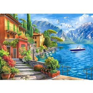 CHengQiSM 1000 Piece Puzzle for Adults, Seaside Resort Puzzles for Adults 1000 Pieces, Seashore City Jigsaw Puzzle for Adults Teens Seniors, Premium Thick Cardboard, Finished Size 27.6 x 19.7 inches