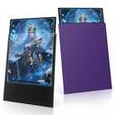 200 Pack Card Sleeves, Matte Dual Trading Card Sleeves with Opaque Back & Smooth Shuffle, Tear Resistant Card Protectors for MTG, TCG and Game Cards (Metallic Purple)