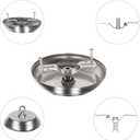 10 Feet Heavy Duty Silver Chain with 5" Light Canopy Kit for Chandelier, Swag Light Kit Light Fixture Mounting Bracket for Hanging Light,L0020