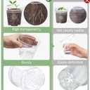 homenote Clear Nursery Pots for Plants,3/4/5/6.7 Inch Plant Pot for Planting Plastic Seedling Pots with Drainage Holes Seed Starter Pot Flower Pots High Transparency with 20 Plant Labels (36 Pack)