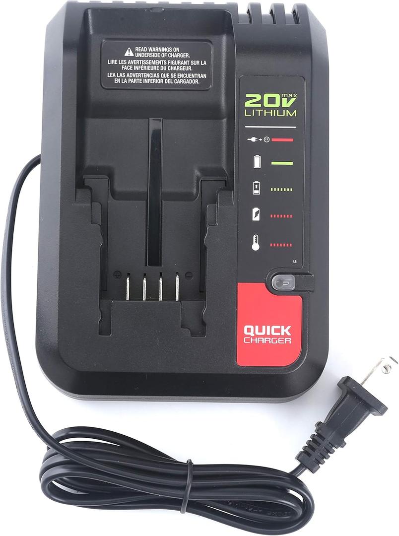 20V Charger PCC692L PCC691L for Porter Cable Lithium Battery PCC680L PCC681L PCC682L PCC685L PCC685LP PCC699L and Black&Decker MAX Battery LBXR20 LBXR2020 LB2X4020-OPE