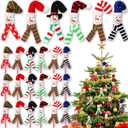Poen 24 Pcs Felt Snowman Candy Cane Covers Sleeves Christmas Candy Cane Holder Snowman Candy Cane Ornaments for Christmas Holiday Home Office Decor Classroom Gifts Party Favors,Candy Cane Not Included