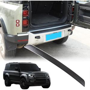 Car Rear Bumper Guard Trim Defender Exterior Kit Automotive Exterior Trim Bumper Guards Compatible with LR Defender 90 110 2020-2024 Models ABS Black (Glossy Black), Soft Material