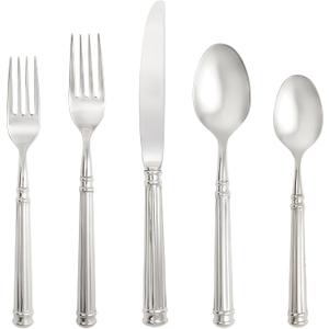 FORTESSA Nyssa 18/10 Stainless Steel Flatware, 20 Piece Place Setting With Table Knives, Forks and Spoons (Service For 4), Dishwasher Safe, Mirrored