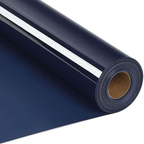 RENLITONG Navy Blue Iron on Vinyl 12Inch by 20ft Roll HTV Heat Transfer Vinyl for T-Shirt HTV Rolls for All Cutter Machine - Easy to Cut & Weed for Heat Transfer Design