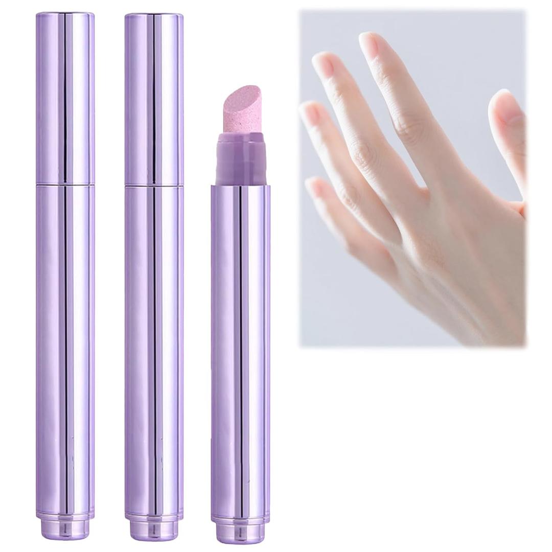 Upgrade 3-in-1 Nail Care Pen, Cuticle Pusher Pen Cuticle Oil Pen for Nails, Cuticle Pusher Nail Oil Pen with Ceramic Tip for Hangnails, Moisturize Strengthen Nails Care (2 Pcs)