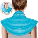 Comfytemp Ice Pack for Neck Shoulders Pain Relief, Resuable Large Gel Shoulder Cooling Wrap for Upper Back, Cold Compress Therapy for Cervical Injuries, Recovery Items for Men Women (Small, Sky Blue)