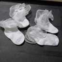 2 pairs Girls Socks Soft Lace Ankle Socks for Toddlers Cute Flower Decoration for Daily Wear and Special Occasions