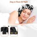 Sofmild Silk Satin Bonnet, Bonnet for Sleeping, Satin Cap for Women Men, Adjustable Sleep Cap