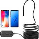 BlueFire Upgraded 1080P 5.5mm Semi-Rigid Inspection Camera, 2 MP HD WiFi Borescope Snake Camera, Zoomable Focus 1800mA Battery Wireless Endoscope for Android and iOS Smartphone, Tablet (4.9FT)