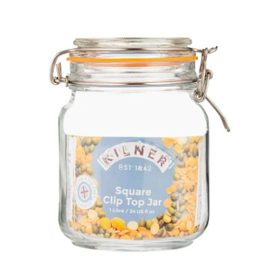 Glass Jars With Airtight Lids And Leak Proof Rubber Gasket,Wide Mouth Mason Jars With Hinged Lids For Kitchen Canisters 1Litre