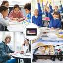 LaOficina 50 Packs Wholesale 3 Ring Binder Pouches, Zippered Binder Pencil Pouch with Clear Window, Clear Pen Case Bulk Suitable for School and Office(Black)