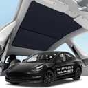 Bestview Roof Sunshade Sunroof Rear Window Sunshade for 2021-2023 Tesla Model 3 Accessories, Glass Sunroof Shade Window Insulation UV & Heat Protection, Upgraded Double-Layer Design Sun Shade Won't Sag