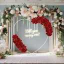 VIHOSE Large Metal Heart Arch Stand and Will You Marry Me LED Neon Light Sign Wedding Hanging Wall Decor for Proposal, Bridal, Engagement and Birthday Party (White, 19.6 x 11.8 Inches)