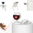 Potaroma Smart Sensor Cat Laser Toys Interactive, Motion Activated Truly Random Trjajectory, Clamp Design, Automatic Chargeable Kitten Toy Indoor Exercise, Cream White