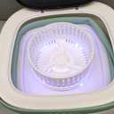 Portable Washing Machine, 17L Foldable Portable Laundry Machine and Spinner for Baby Clothes, Underwear, Socks with 3 Modes Deep Cleaning,Mini Washer for Travel, Dorms, Camping (Green)