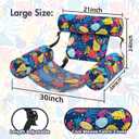 Sunikko X Pool Floats Adult 2 Packs Fabric Heavy Duty Inflatable Pool Chair Hammock, Blow Up Floaties for Adults, Hawaii Flower Floats for Pool Floating, Party Summer Toys Water Beach Lake Fun