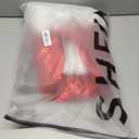 SOMSOC Women Santa Claus Costume Red Velvet Sequin Santa Dress with Belt Hat Striped Tights Gloves Santa Outfit for Christmas (Small)