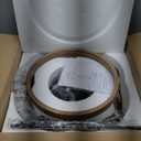 5-Light Farmhouse Chandelier, 17.72" Vintage Black Chandelier, Rustic Drum Dining Room Light Fixture, Wood Texture Adjustable Pendant Light, Industrial Hanging Lights for Living Room Kitchen Entryway