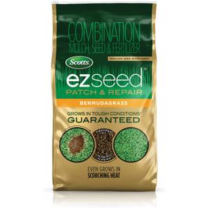 Scotts EZ Seed Patch and Repair Bermudagrass, 10 lb. - Combination Mulch, Seed, and Fertilizer - Tackifier Reduces Seed Wash-Away - Even Grows in Scorching Heat - Covers up to 225 sq. ft.
