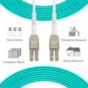 OM4 LC to LC Fiber Patch Cable Multimode 2M(7ft), 2Pack