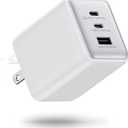 wegear 100W USB C Wall Charger, 3-Port PPS PD 3.0 Compact Foldable Wall Charger Block, Fast Power Adapter for MacBook Pro/Air, Dell XPS, iPad Pro, iPhone 17/16/15, Galaxy S25/S24, (White)