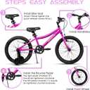 AVASTA Bilbo 18 Inch Kids Road Bike for Boys Girls Children, Plum Red