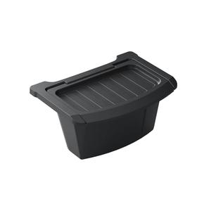 LUCKEASY Rear Center Console Floor Storage Box with Lid For Tesla Model Y Juniper 2025 2026 Storage Organizer Box with Lids Accessories TPE Black