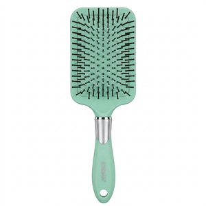 Conair Totally Smooth Ultra Paddle Brush, Wide Detangling Hair Brush with Ball-Tipped Bristles and Flexible Cushion Base, Ideal for Thick Hair, Green
