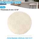 PATIKIL Stool Covers Round, 2 Pcs Elastic Bar Stool Covers Washable Stool Cushion Slipcover Stretchy Bar Chair Seat Cover for 14.2-17.7inch Chair, Beige