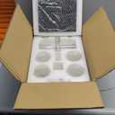 Boat Whiskey Decanter Set with 4 Glasses  1100ml Elegant Ship-in-Bottle Design on Wooden Base  Premium Glass & Wood, 310ml Glasses  Luxury Gift for Whiskey Lovers, Office or bar