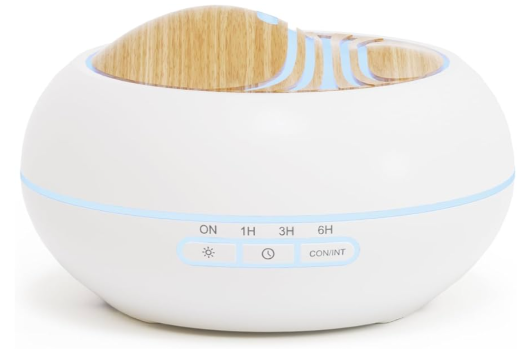 SALKING Essential Oil Diffuser 400ml, Diffusers for Essential Oils with 2 Mist Mode, Aromatherapy Diffuser Cool Mist Humidifier with 7 LED Night Light, Timer & Auto-Off, Large Room Diffuser (White)