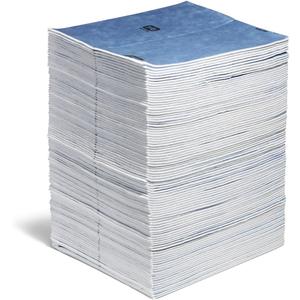 PIG Absorbent Mat Pads | Oil Spill Mats | 15" x 19" 50 Pads