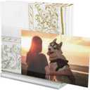 Napkin Holder for Table, Clear Napkin Holder Can Display Photos, Lucite Cocktail Napkin Dispenser for Party,Kitchen, Office, Restaurant, Business, Acrylic Mail Holder Countertop