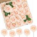 N&T NIETING Artificial Flowers, 125Pcs Fake Flowers Roses Perfect for DIY Wedding Bouquets Centerpieces Bridal Shower Party Home Flower Arrangement Decorations, Blush