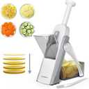 SupMaKin Safe Mandoline Slicer for Kitchen, Potato Slicer for Chips, Vegetable & Food Cutter,Thickness Adjustable 0.1-8 mm, Kitchen Faster Slice Artifact (Only Slicer)