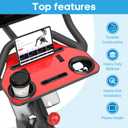 Desk Attachment for Peloton Bike+ (NOT Bike) Tray Holder for Phone, Cup, Tablet, Ergonomic Platform Tray Accessories for Peloton Spin Bikes(red)