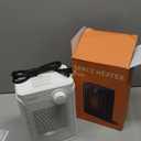 Lerat Electric Space Heater, Small Heater for Indoor Use, 1200W PTC Fast Heating Portable Heater, Overheat & Tip-Over Protection, Heating & Fan Modes for Bedroom, Office, Camping, Milky white